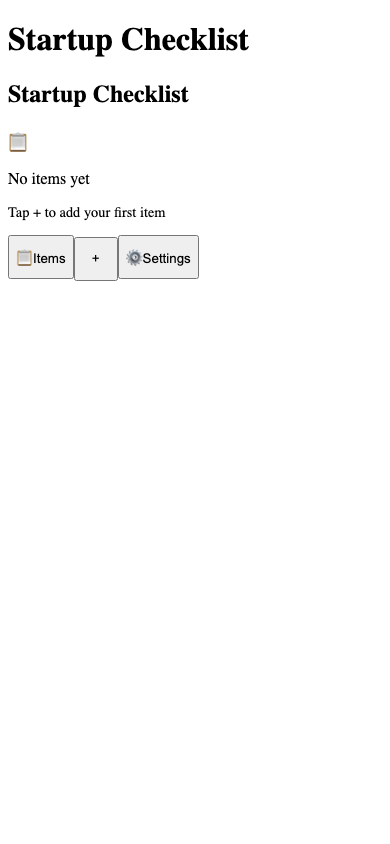 Startup Checklist - HVAC Tool Pro export example